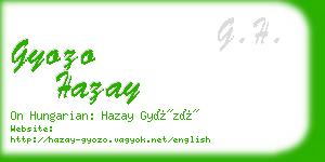 gyozo hazay business card